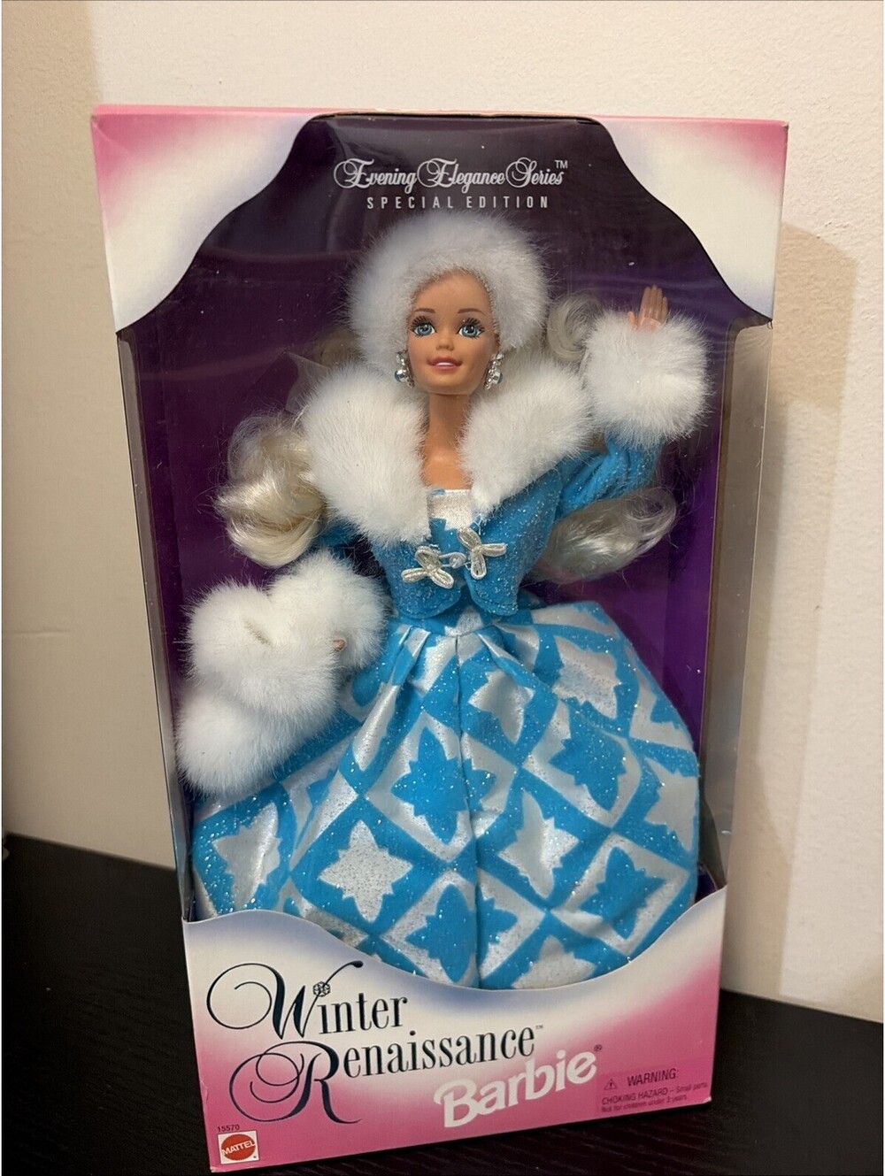 Vintage 1996 Winter Renaissance Barbie Mattel #15570 Evening Elegance Series Box